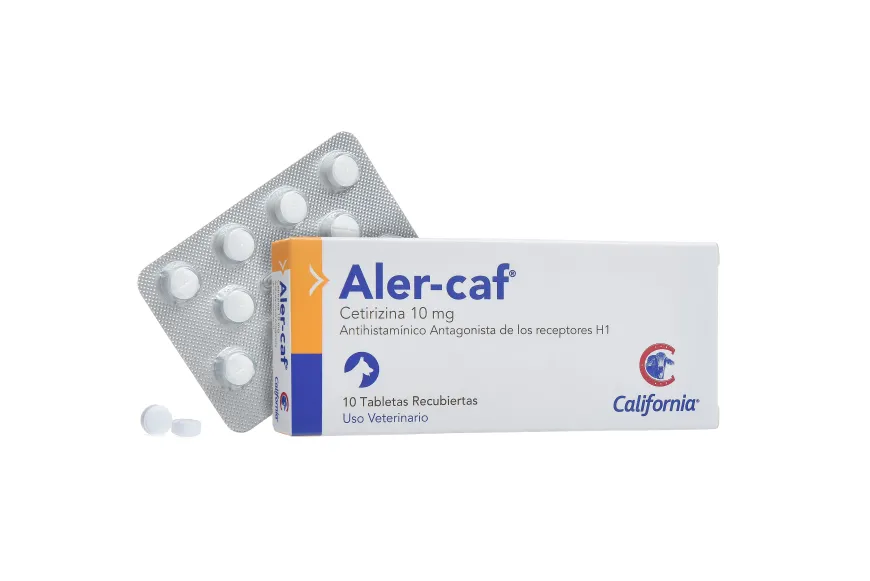 Alercaf 10 mg Antihistamínico para Perros con Alergias Cutaneas
