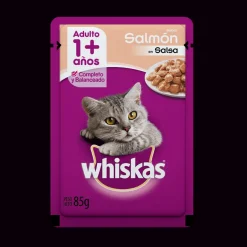 Alimento Humedo para Gatos Whiskas Pouch Salmón en Salsa