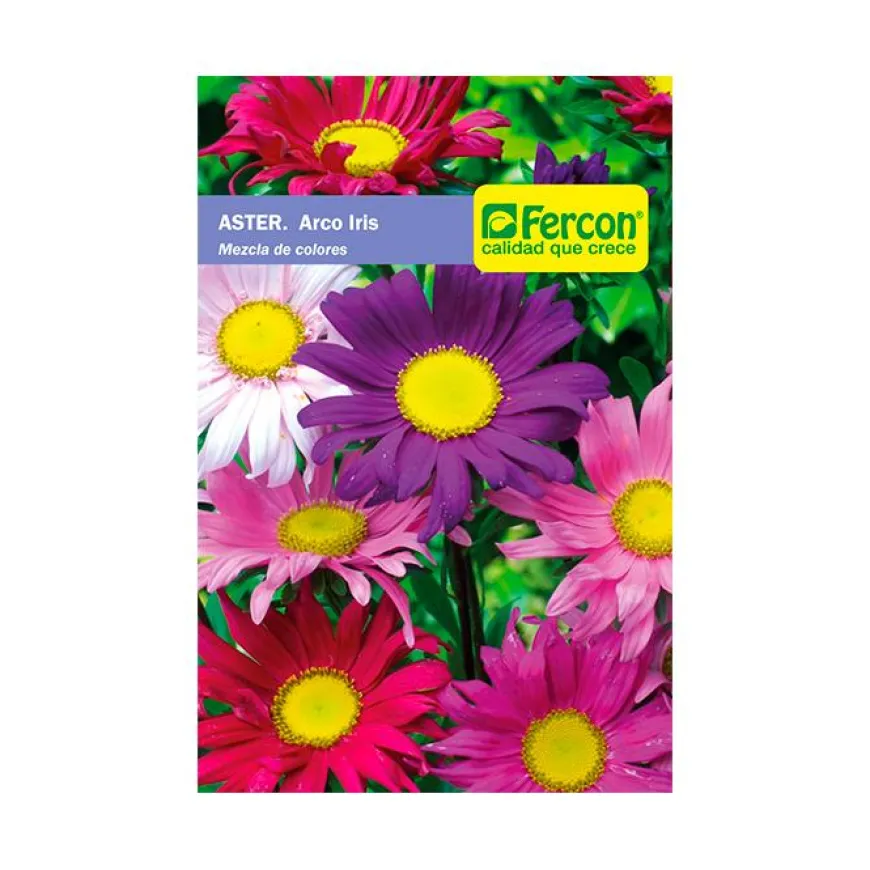 Aster Arco Iris Mezcla 0.5 gr | Semillas Jardín | Tierragro Colombia