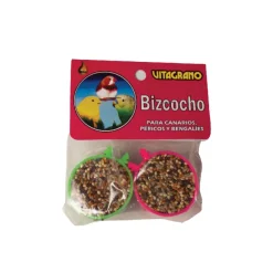 Bizcocho Vitagrano 50 g golosina para canarios y pericos