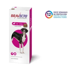 Bravecto 12 Semanas 40 a 56 Kg Protección Antipulgas y Garrapatas