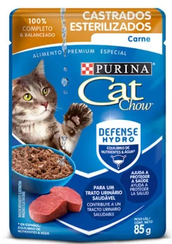 Cat Chow Pouche Esterilizados Carne x 85 gr | Nutrición Mascotas y Animales | Tierragro Colombia