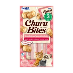 Churu Bites Cat Pollo Atún y Salmón 3 x 10 g Snack Gato