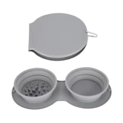 Comedero y Bebedero Doble Plegable para perros y gatos