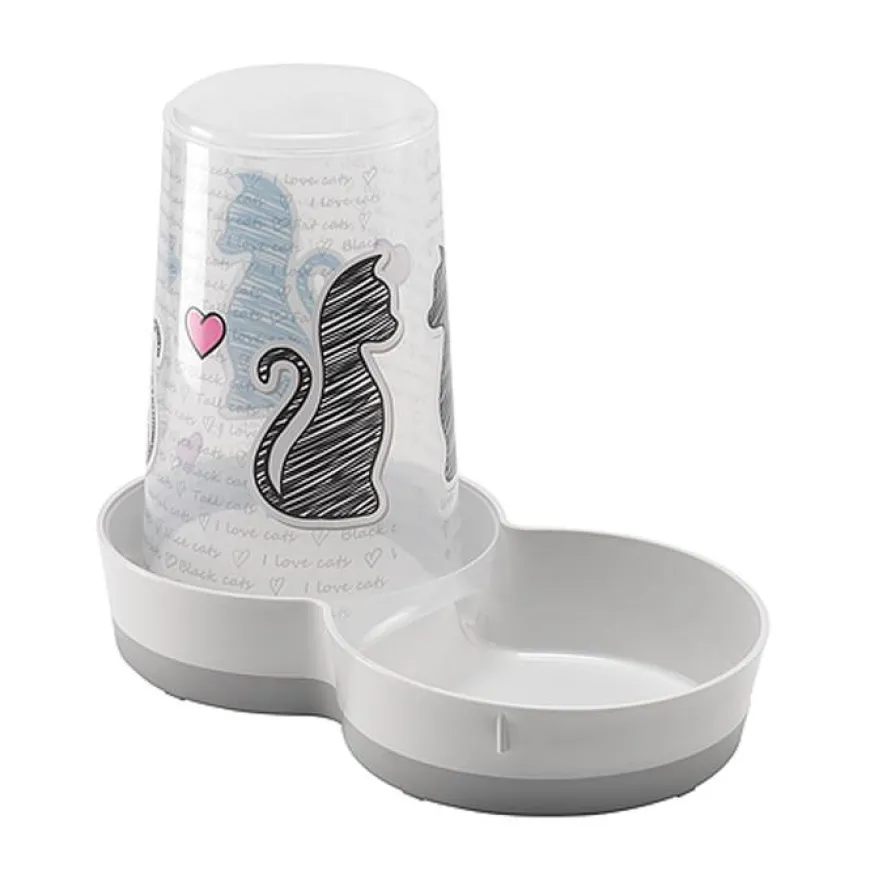 Comedero/Bebedero Tasty Cats In Love | Accesorios Mascotas | Tierragro Colombia