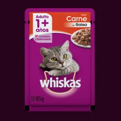 Comida Húmeda Para Gatos Whiskas Sabor Carne en Salsa Adultos