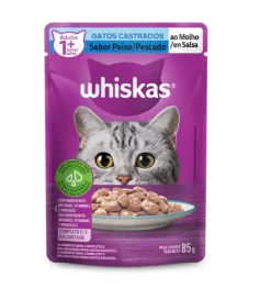 Comida Humeda Whiskas gato castrado sabor pescado 85 gr