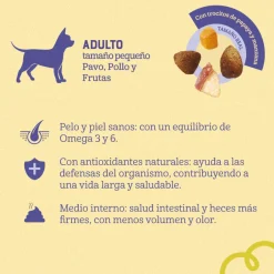 Comida para Perro Naturalis Adulto Raza Pequeña Pollo, Pavo y Frutas 2,5 Kg