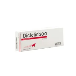 Diciclin 200 Mg 30 tabletas antibiótico para perros y gatos