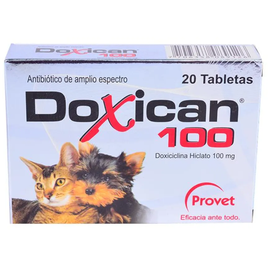 Doxican 100 (Caja 20 Tabletas) | Farmacia Animales y Mascotas | Tierragro Colombia