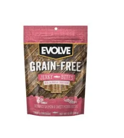 Evolve Dog Snack Grf Jerky Salmon
