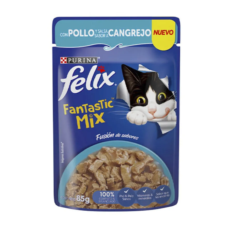 Felix Fantastic Mix Pollo Y Salsa Sabor A Cangrejo