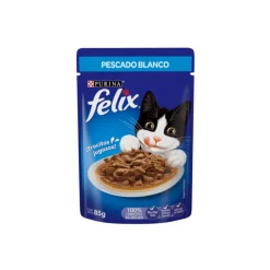 Felix Sensación Pescado Blanco 85 g alimento húmedo para gato