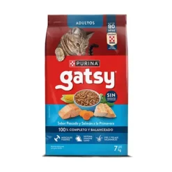 Gatsy Adulto Pescado y Salmón 7 kg para pelaje brillante y salud felina