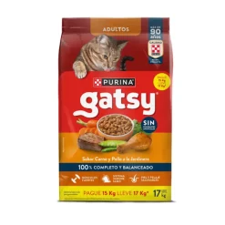 Gatsy Pollo y Carne fortalece músculos y mejora pelaje gatos adultos