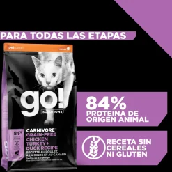 Go! Carnivore Receta De Pollo. Pavo Y Pato Para Gatos 1.4Kg