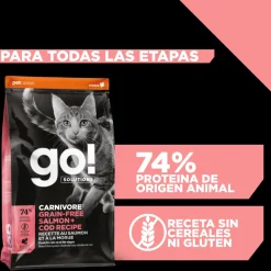 Go! Carnivore Receta De Salmón Y Bacalao Para Gatos 1.4Kg