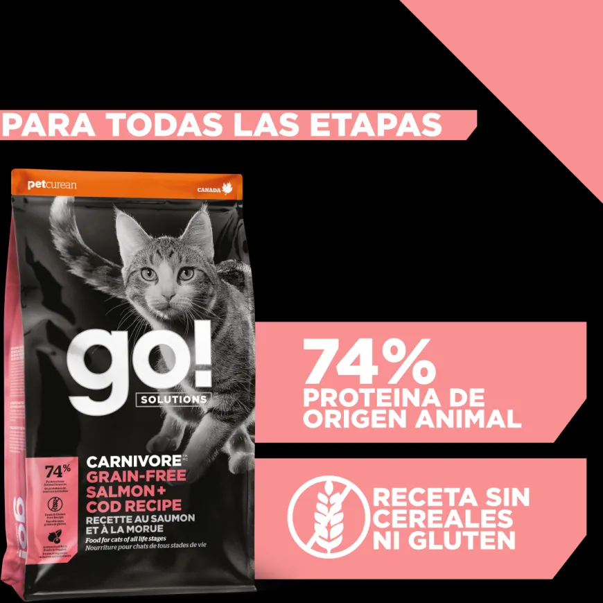 Go! Carnivore Receta De Salmón Y Bacalao Para Gatos 1.4Kg
