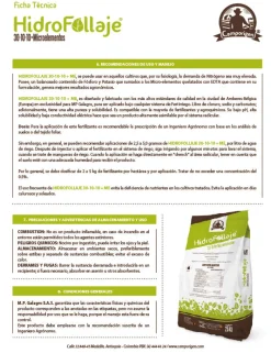 HidroFollaje 30-10-10 | Fertilizantes Agro | Tierragro Colombia