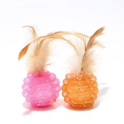 Juguete combo mix para gatos Bolas con plumas irresistibles