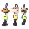 Juguete peluche con pelota de tenis para perro Divertido y suave