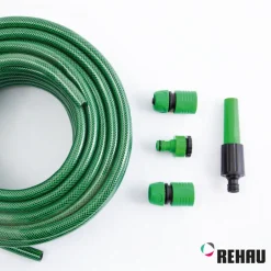 Kit Manguera Rausan 1/2" x 18 cms con accesorios | Herramientas Jardinería | Tierragro Colombia