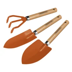 Kit Para Jardin 3 Piezas. Mango Madera