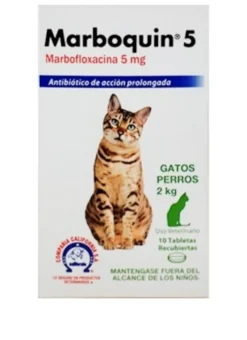 Marboquin 5 Mg perro y gato 2 Kg x 10 Tab | Farmacia Animales y Mascotas | Tierragro Colombia