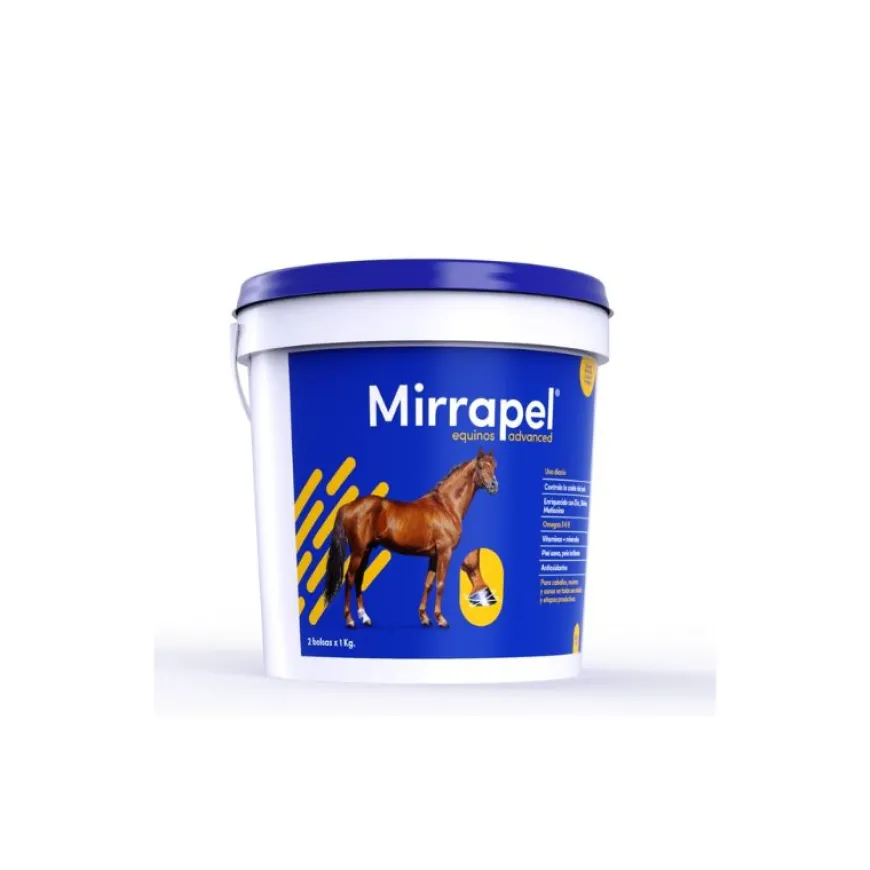 Mirrapel Equinos 2 bolsas de 1 kg para cascos fuertes y salud integral