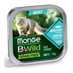 Monge Bwild Cat Adult Codfish/Veg X 100 G