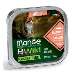 Monge Bwild Cat Adult Salmon/Veg X 100 G