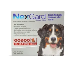 NexGard 25 a 50 Kg Protección contra Pulgas y Garrapatas para Perros Grandes
