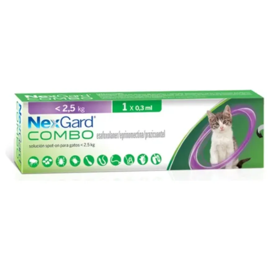 NexGard Combo Pipeta Gatos Antiparasitario completo para gatos