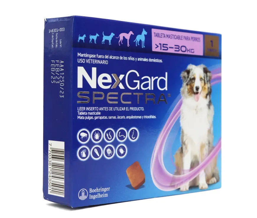NexGard Spectra L 15-30 Kg Protección contra Pulgas y Parásitos