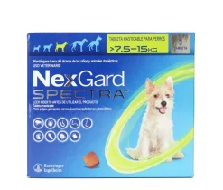 NexGard Spectra M 7.5-15 Kg Protección contra Pulgas y Parásitos