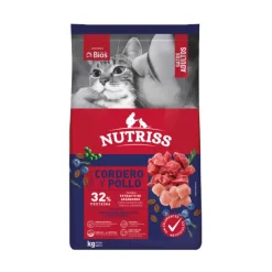 Nutriss Gatos Adultos Sabor Cordero y Pollo Alimento Seco para Gatos