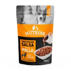 Nutriss trocitos en salsa para perros adultos digestión e hidratación