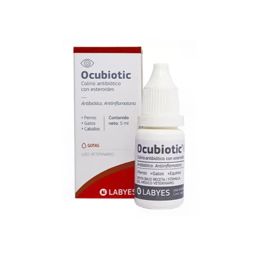 Ocubiotic Colirio Con Esteroides 5 ml triple antibiótico ocular