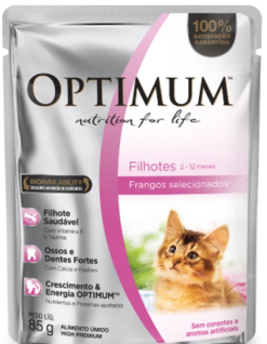 Optimum Gato Cachorro Pouch Pollo x 85 Gr