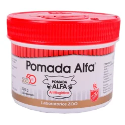 Pomada Alfa 220 g perros, gatos, bovinos y equinos. Alivio del dolor