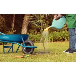 Regadera Plástica Azul 7 litros Riego Eficiente y Uniforme. Tierragro