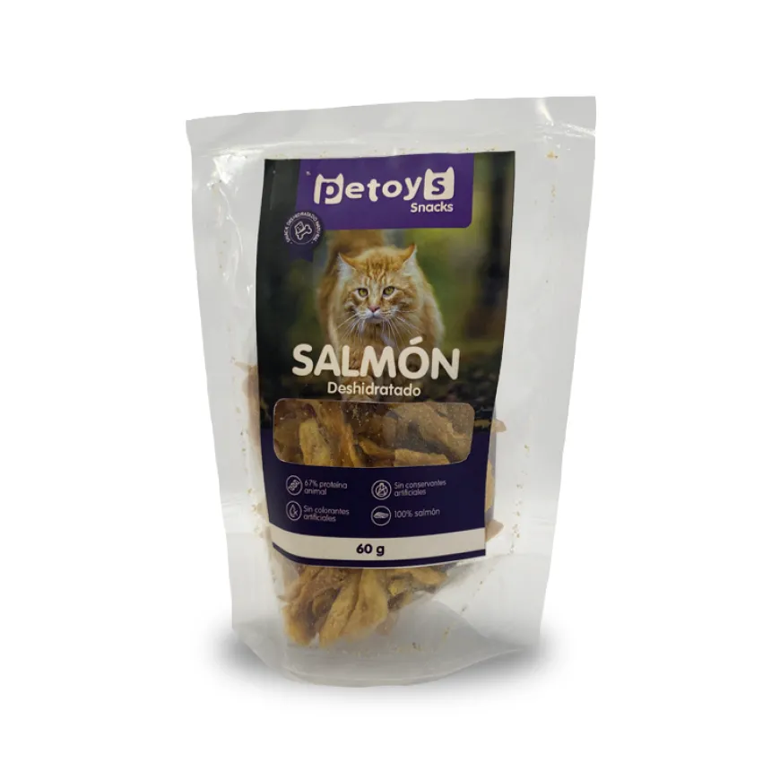 Salmón Deshidratado Natural. Snack saludable para perros y gatos