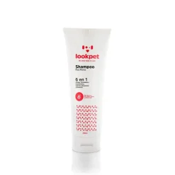 Shampoo 6 en 1 Perros Adultos Lookpet 250 ml Cuidado Completo
