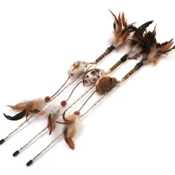 Vara Gatos con Plumas Juguete Interactivo para Gatos