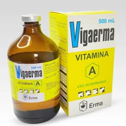 Vigaerma Inyectable 500 ml: Suplemento Equinos con Vitamina A y E.
