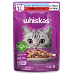 Whiskas Para Gato Castrado Sabor Carne 85Gr